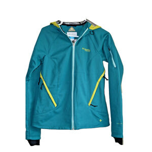 Columbia Women's Heat Feat Softshell Jacket Teal Omni Shield Titanium Size M